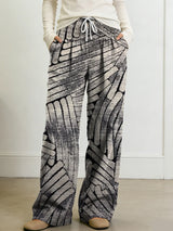 Women's Geometry Color Splicing Gradient Art Print Casual Pants