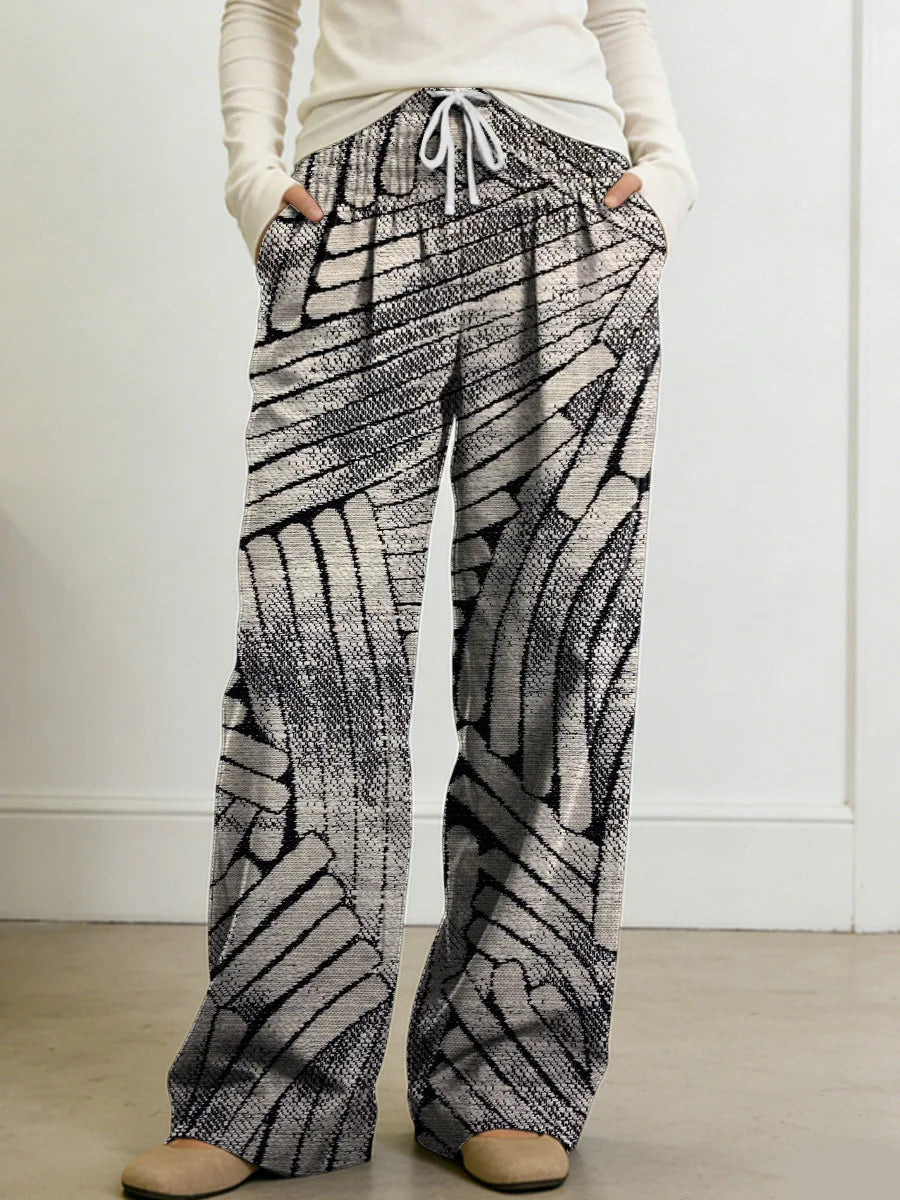 Women's Geometry Color Splicing Gradient Art Print Casual Pants