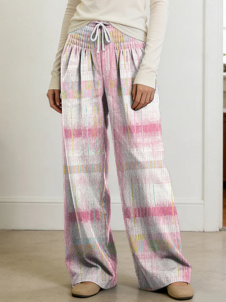 Women's Geometry Color Splicing Gradient Art Print Casual Pants