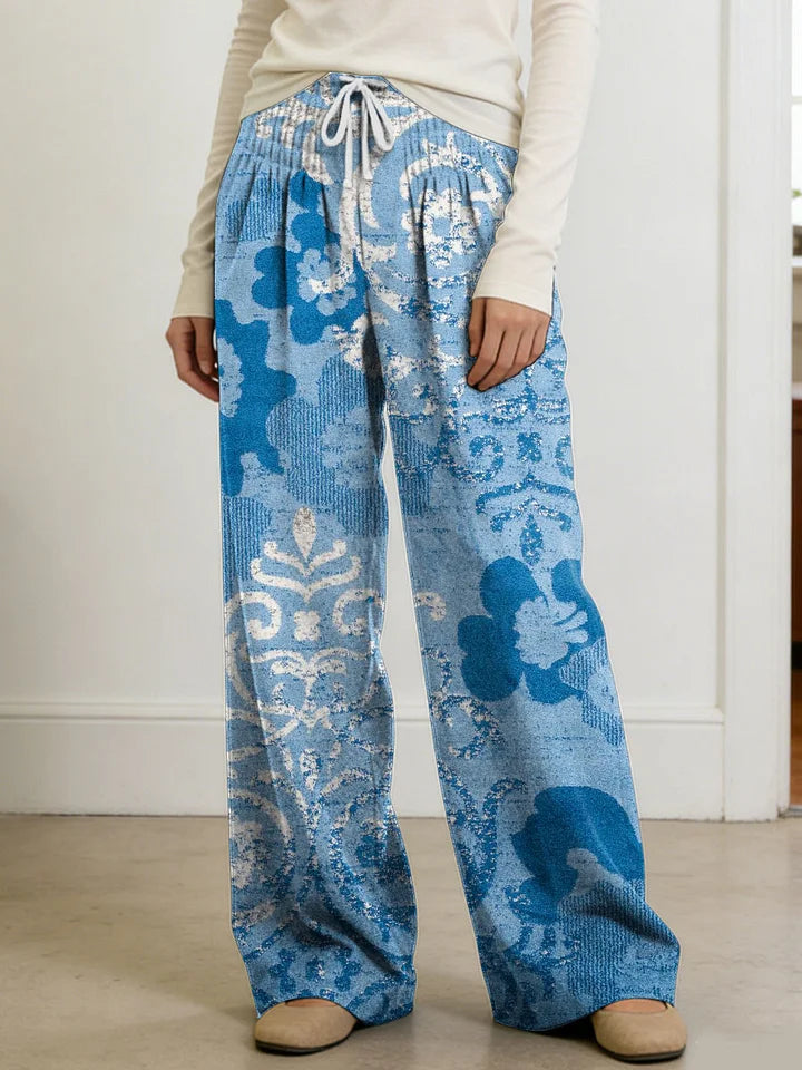 Women's Geometry Color Splicing Gradient Art Print Casual Pants