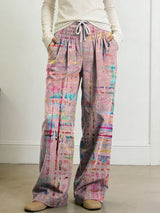 Women's Geometry Color Splicing Gradient Art Print Casual Pants