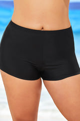 American Flag Print Double Straps Plus Size Tankini Set