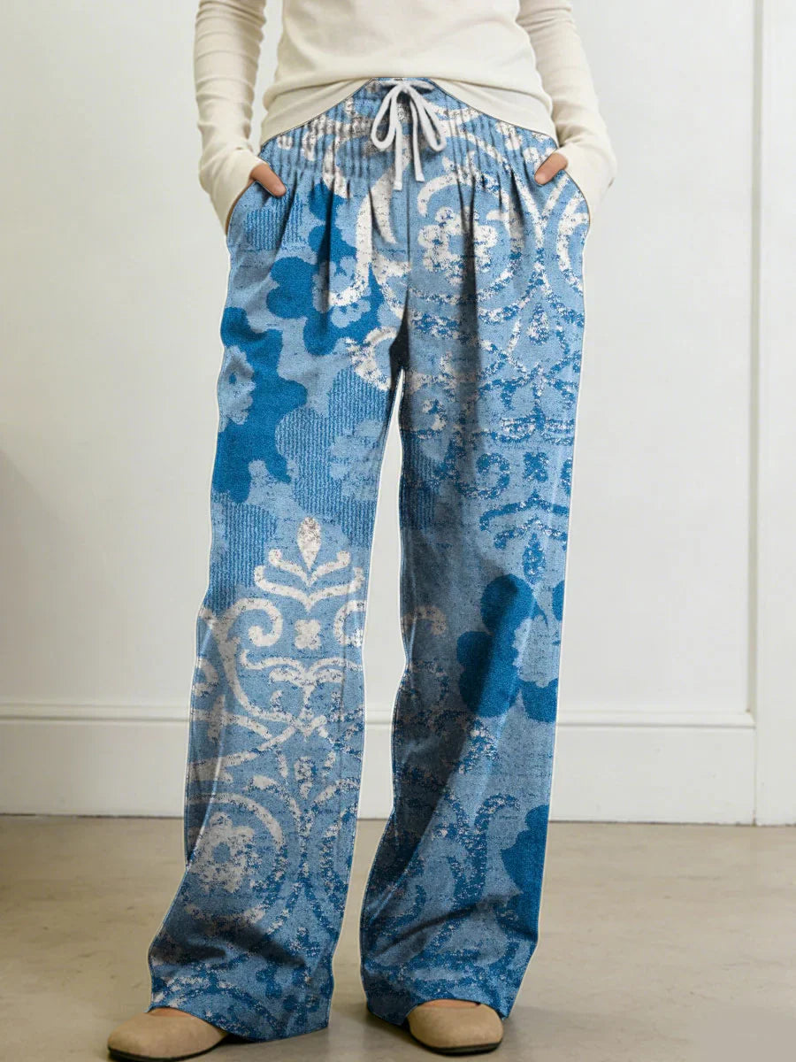 Women's Geometry Color Splicing Gradient Art Print Casual Pants