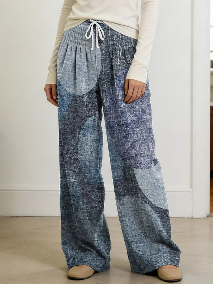 Women's Geometry Color Splicing Gradient Art Print Casual Pants