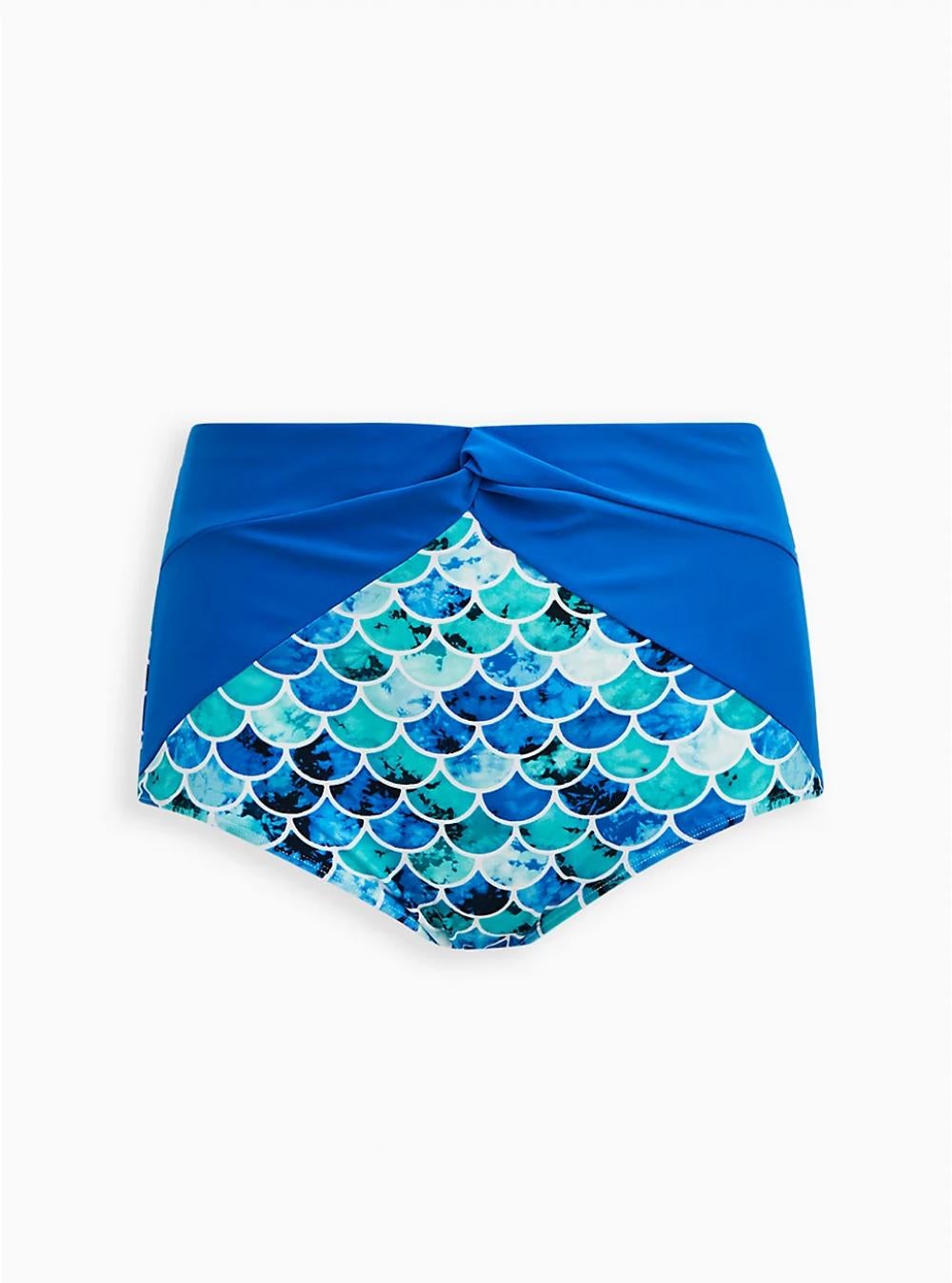 Blue Mermaid Ruffle Midkini Swim Bikini Set