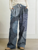 Women's Geometry Color Splicing Gradient Art Print Casual Pants