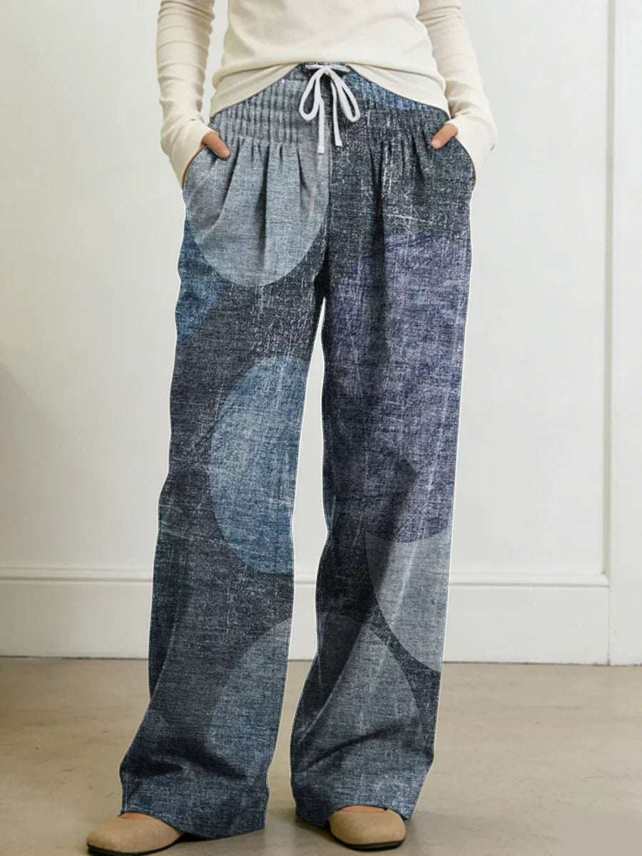 Women's Geometry Color Splicing Gradient Art Print Casual Pants